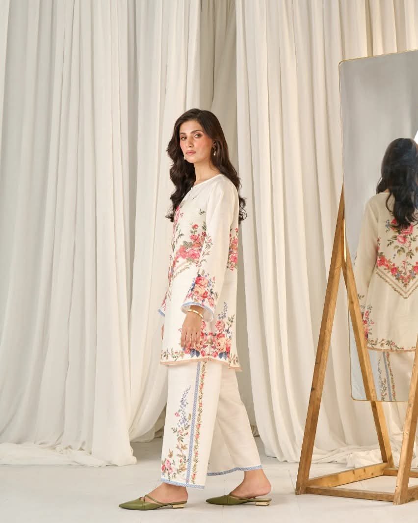 Floral Digital Print 2-Piece Outfit