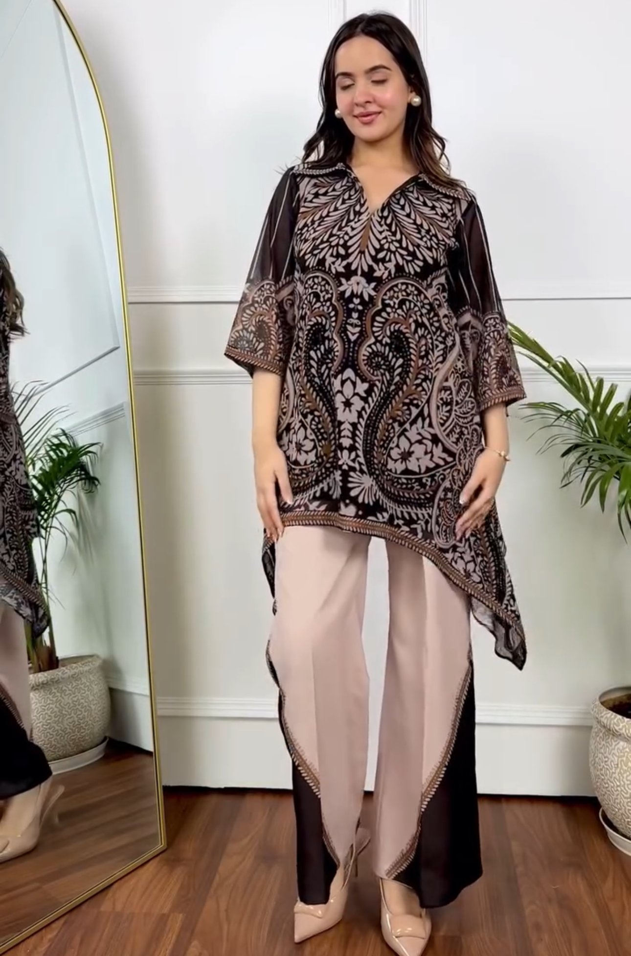 Western Style Top & Trouser 2PCs Set - Image 2