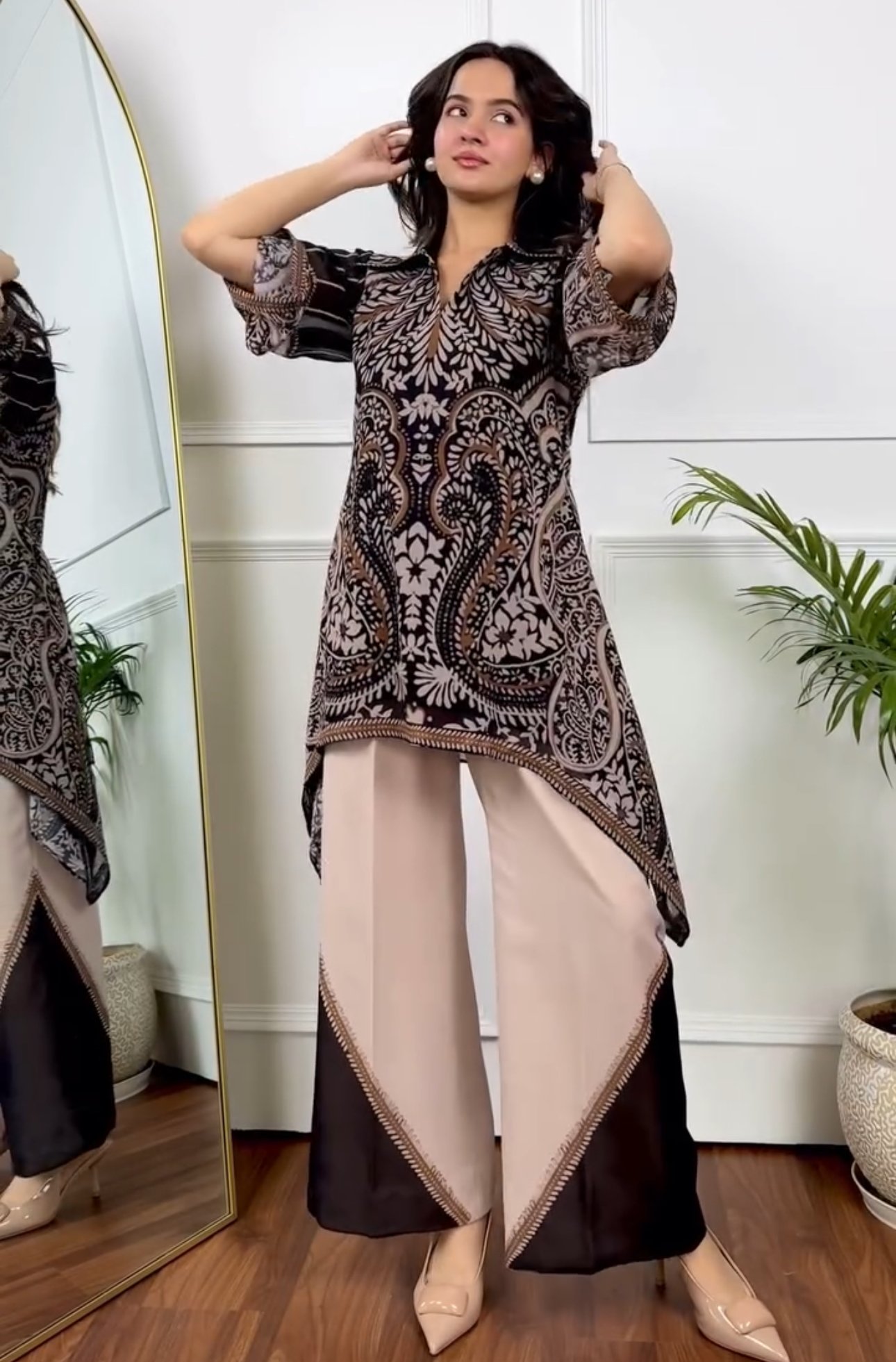 Western Style Top & Trouser 2PCs Set - Image 4